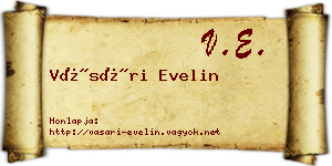 Vásári Evelin névjegykártya
